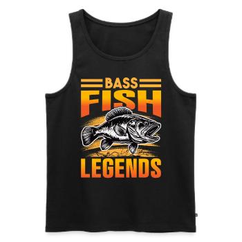 Barschfisch-Legenden - Männer Premium Bio Tank Top - Schwarz - Vorne - AI Model Male 178 light (178cm)