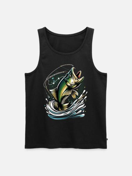 Bass Fish - Men's Premium Organic Tank Top - black