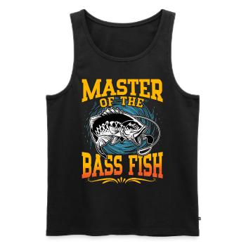 Meister des Barschfisches - Männer Premium Bio Tank Top - Schwarz - Vorne - AI Model Male 178 light (178cm)