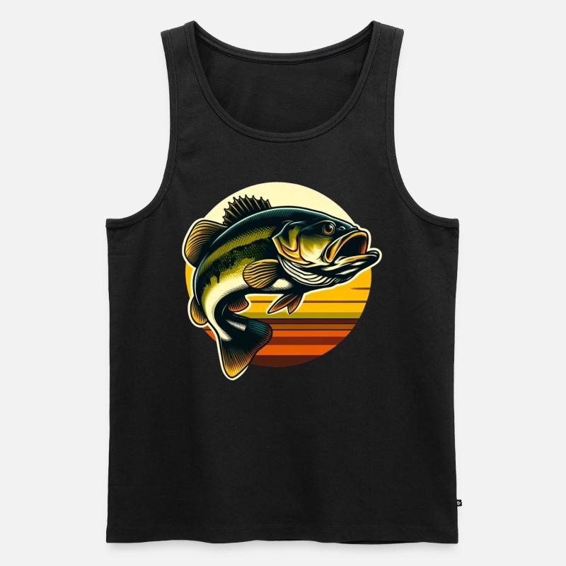 Barsch-Fisch - Männer Premium Bio Tank Top - Schwarz