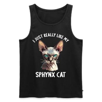 Sphynx Kätzchen Sphynx Katze - Männer Premium Bio Tank Top - Schwarz - Vorne - AI Model Male 178 light (178cm)