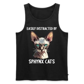 Sphynx Kätzchen Sphynx Katze - Männer Premium Bio Tank Top - Schwarz - Vorne - AI Model Male 178 light (178cm)