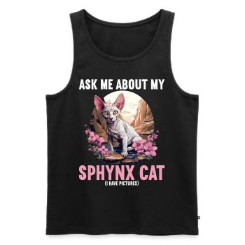 Sphynx Kätzchen Sphynx Katze - Männer Premium Bio Tank Top - Schwarz - Vorne - AI Model Male 178 light (178cm)