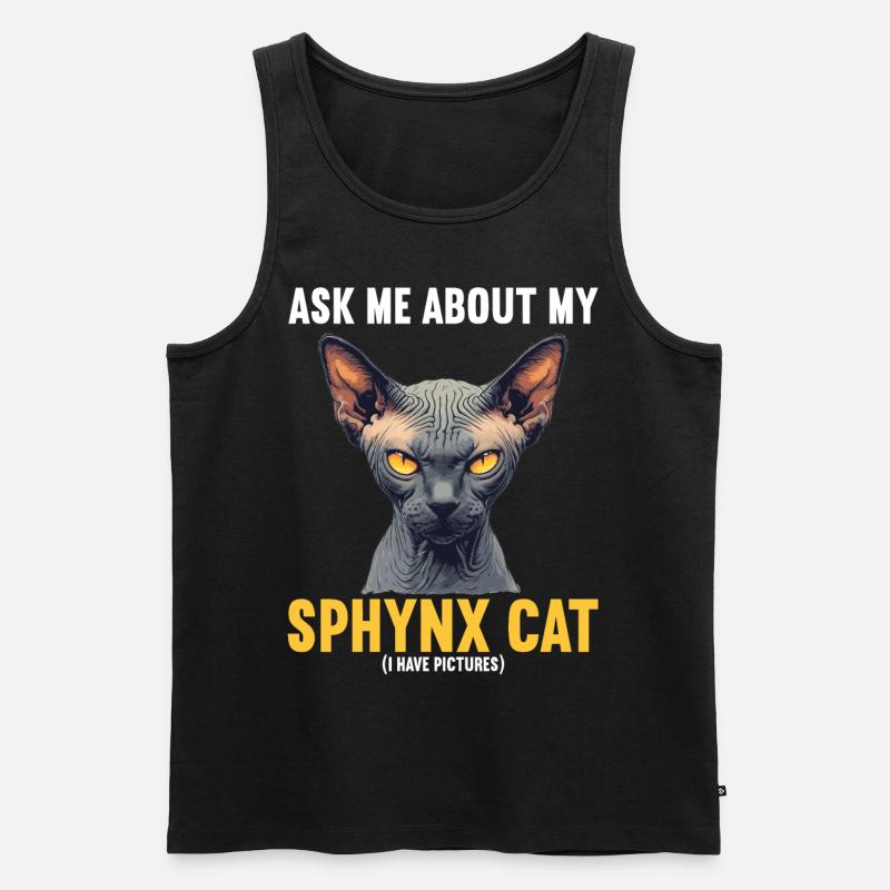 Chaton Sphynx Chat Sphynx - Débardeur bio Premium Homme - noir