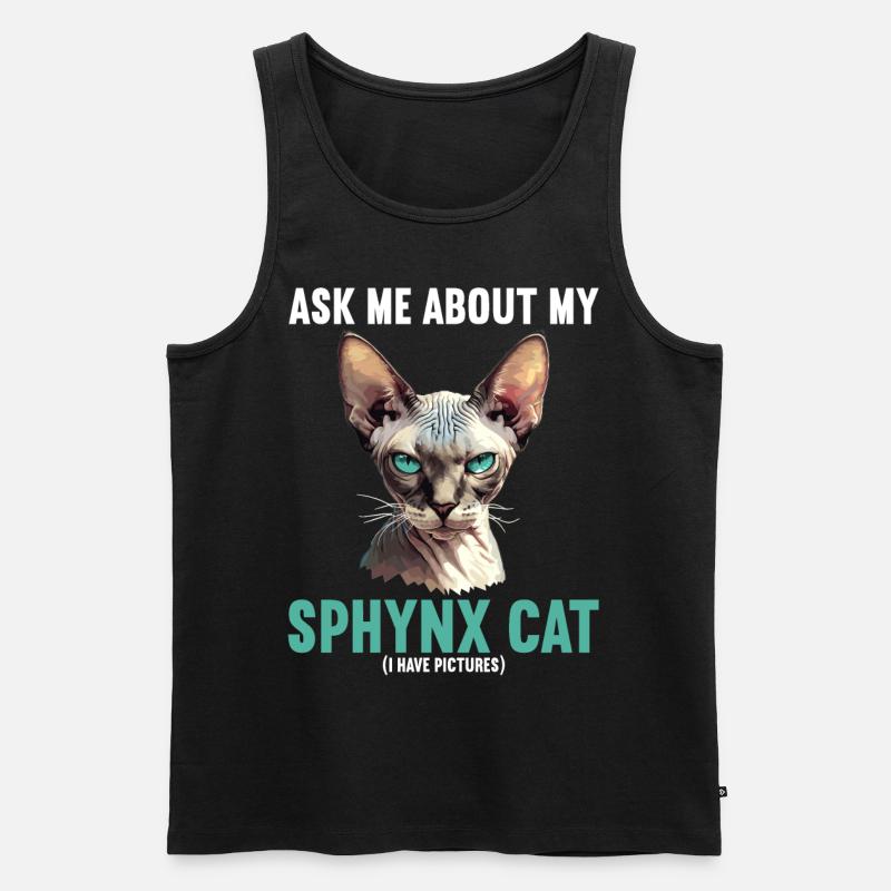 Chaton Sphynx Chat Sphynx - Débardeur bio Premium Homme - noir