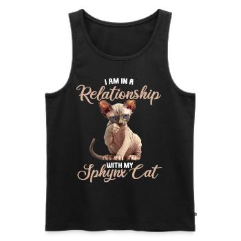 Sphynx Kätzchen Sphynx Katze - Männer Premium Bio Tank Top - Schwarz - Vorne - AI Model Male 178 light (178cm)
