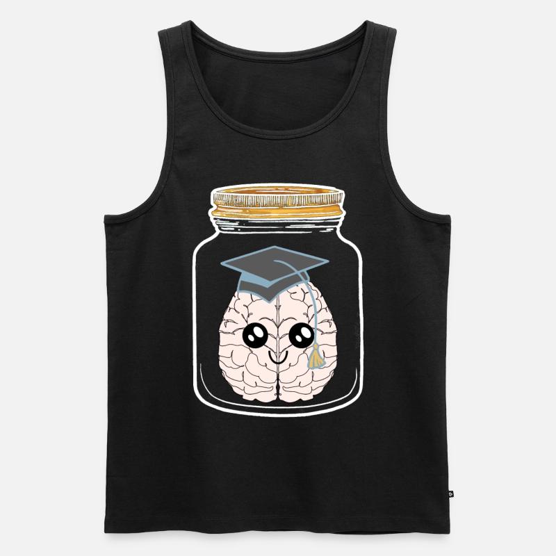 Inteligenz Einweckglas Studenten Studierter Geek - Männer Premium Bio Tank Top - Schwarz