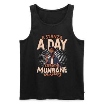 Poetry Slam Dichter Poetryslam - Männer Premium Bio Tank Top - Schwarz - Vorne - AI Model Male 178 light (178cm)