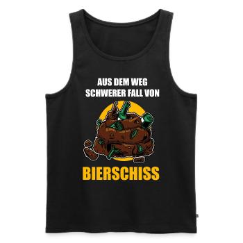 Aus Dem Weg Schwerer Fall Von Bierschiss Bier - Männer Premium Bio Tank Top - Schwarz - Vorne - AI Model Male 178 light (178cm)