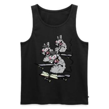 Skaters, Rats, Students, University, School, Skating, Kids - Men's Premium Organic Tank Top - black - Front - Michal (187cm)
