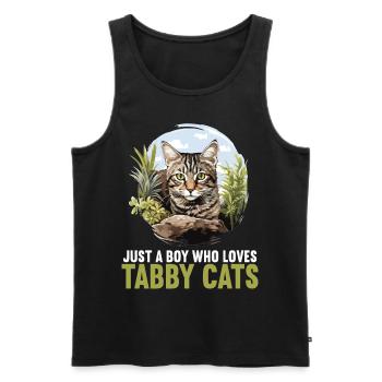 Tabby Kitten Tabby Cat - Men's Premium Organic Tank Top - black - Front - AI Model Male 178 light (178cm)