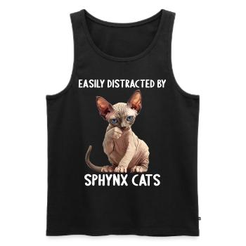 Sphynx Kätzchen Sphynx Katze - Männer Premium Bio Tank Top - Schwarz - Vorne - AI Model Male 178 light (178cm)