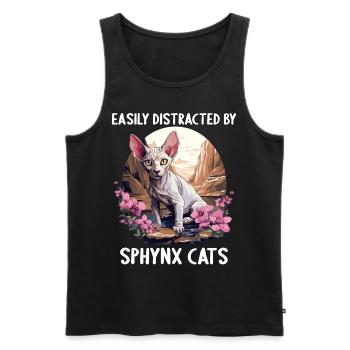 Sphynx Kätzchen Sphynx Katze - Männer Premium Bio Tank Top - Schwarz - Vorne - AI Model Male 178 light (178cm)