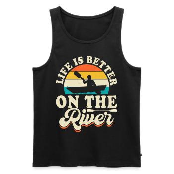 Kayak Kayaker Kayaker - Men's Premium Organic Tank Top - black - Front - AI Model Male 178 light (178cm)
