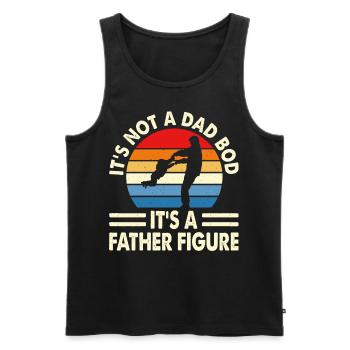Papa Papa - Débardeur bio Premium Homme - noir - Devant - AI Model Male 178 light (178cm)