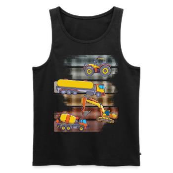 Bagger Lkw Traktor .... - Männer Premium Bio Tank Top - Schwarz - Vorne - AI Model Male 178 light (178cm)