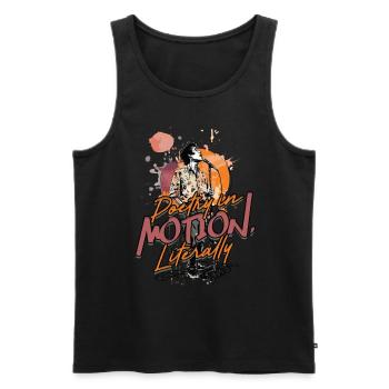 Poetry Slam Dichter Poetry in motion, literally - Männer Premium Bio Tank Top - Schwarz - Vorne - AI Model Male 178 light (178cm)