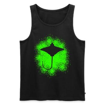 Rochen – Eleganter Schwimmer der Meere - Männer Premium Bio Tank Top - Schwarz - Vorne - Michal (187cm)