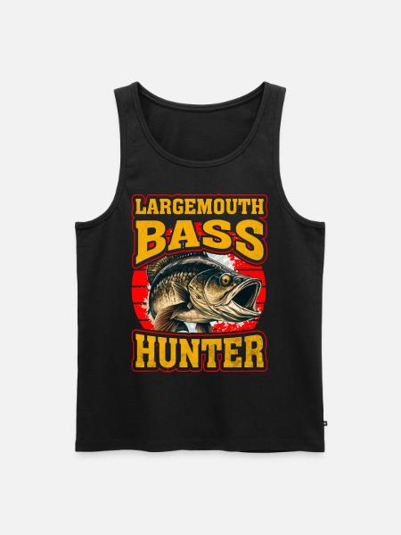 Largemouth Bass Hunter - Men's Premium Organic Tank Top - black