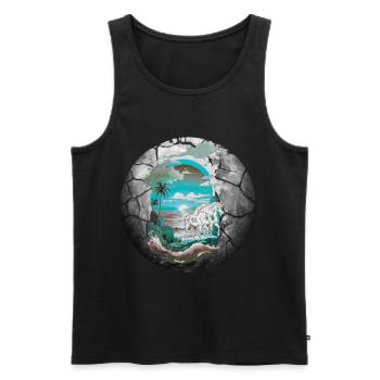 Nature Unicorns Mythical Animals Horses Horse Horn - Men's Premium Organic Tank Top - black - Front - AI Model Male 178 light (178cm)