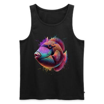 Humuhumunukunukuapua'a Hawaiian Reef Pusher - Men's Premium Organic Tank Top - black - Front - AI Model Male 178 light (178cm)