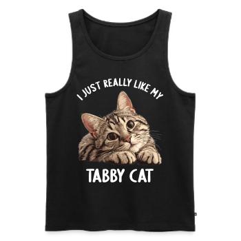 Tabby Kitten Tabby Cat - Men's Premium Organic Tank Top - black - Front - AI Model Male 178 light (178cm)