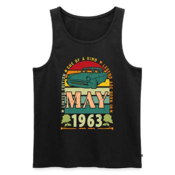 Mai 1963, Mai 1963, Mai 1963 Geburtstagsgeschenk. - Männer Premium Bio Tank Top - Schwarz - Vorne - Michal (187cm)
