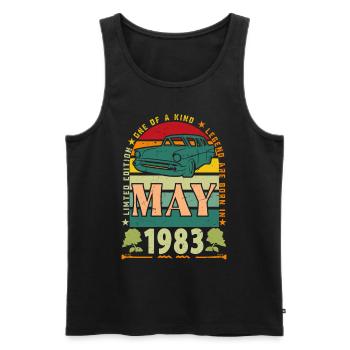 May 1983, May 1983, May 1983 birthday gift. - Men's Premium Organic Tank Top - black - Front - Michal (187cm)