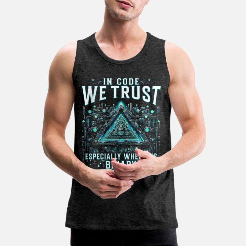 Robotics Engineer In Code We Trust Men's Premium Organic Tank Top
