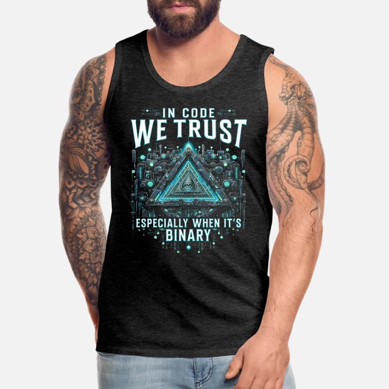 Robotics Engineer In Code We Trust Men's Premium Organic Tank Top