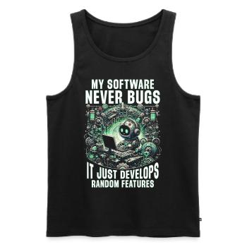 Robotics Engineer - Men's Premium Organic Tank Top - black - Front - Michal (187cm)