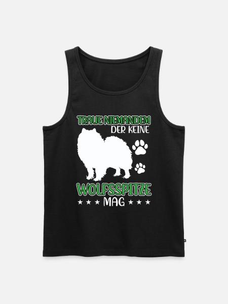 Wolfspitz don't trust Keeshond - Men's Premium Organic Tank Top - black