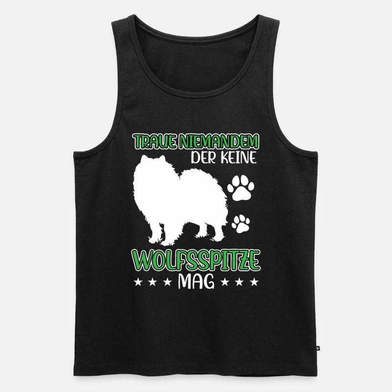 Wolfspitz don't trust Keeshond - Men's Premium Organic Tank Top - black