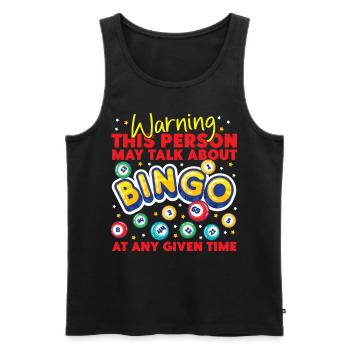 Bingo Player Warning This Person - Men's Premium Organic Tank Top - black - Front - Michal (187cm)