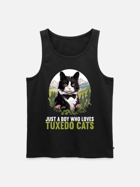 Tuxedo Kitten Tuxedo Cat - Men's Premium Organic Tank Top - black