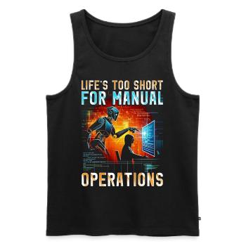 Robotik Ingenieur Manual Operations - Männer Premium Bio Tank Top - Schwarz - Vorne - AI Model Male 178 light (178cm)