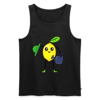 Lemon Fruit Fruit Gardener Watering Can Garden - Men's Premium Organic Tank Top - black - Front - Michal (187cm)