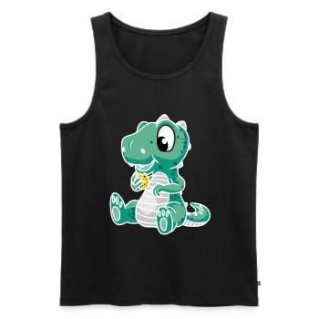 Dkrino Dinosaur Dragon Child Kids Baby - Men's Premium Organic Tank Top - black - Front - Michal (187cm)