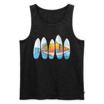 Humuhumunukunukuapua'a Hawaiian Reef Pusher - Men's Premium Organic Tank Top - black - Front - AI Model Male 178 light (178cm)