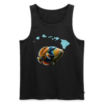 Humuhumunukunukuapua'a Hawaiian Reef Pusher - Men's Premium Organic Tank Top - black - Front - AI Model Male 178 light (178cm)