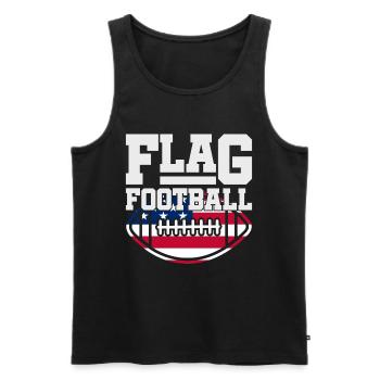 Flag Football America Flag - Men's Premium Organic Tank Top - black - Front - Michal (187cm)