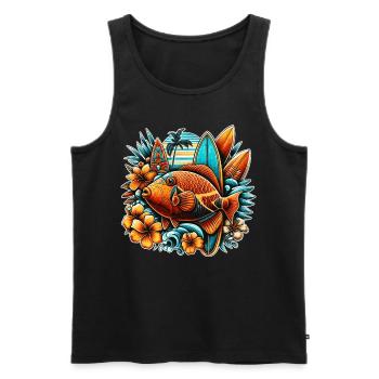 Humuhumunukunukuapua'a Hawaiian Reef Pusher - Men's Premium Organic Tank Top - black - Front - AI Model Male 178 light (178cm)