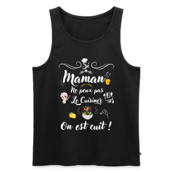 If mom can't cook it, we're done! - Men's Premium Organic Tank Top - black - Front - AI Model Male 178 light (178cm)