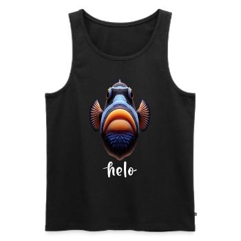 Humuhumunukunukuapua'a Hawaiianischer Riff-Drücker - Männer Premium Bio Tank Top - Schwarz - Vorne - AI Model Male 178 light (178cm)