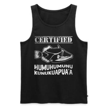 Humuhumunukunukuapua'a Hawaiianischer Riff-Drücker - Männer Premium Bio Tank Top - Schwarz - Vorne - AI Model Male 178 light (178cm)