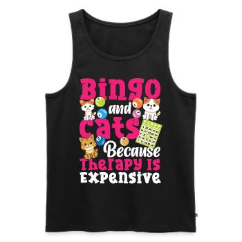 Bingo Player Cat Bingo And Cats - Männer Premium Bio Tank Top - Schwarz - Vorne - Michal (187cm)
