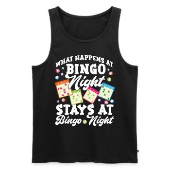 Joueur de bingo Que se passe-t-il au bingo ? - Débardeur bio Premium Homme - noir - Devant - Michal (187cm)