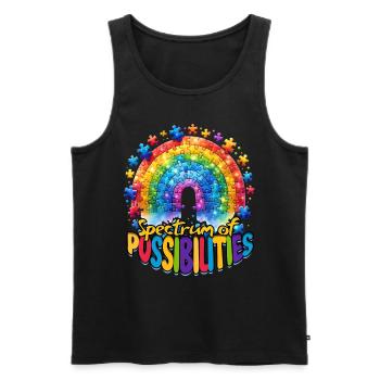 Autist Autismus Spectrum of Possibilities - Männer Premium Bio Tank Top - Schwarz - Vorne - Michal (187cm)