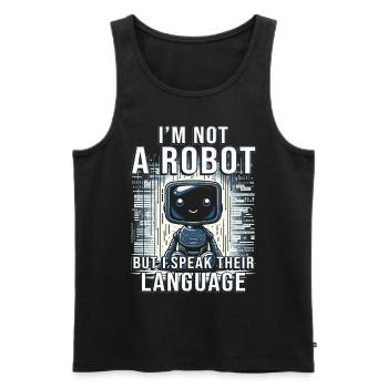 Robotics Engineer I'm Not A Robot - Men's Premium Organic Tank Top - black - Front - Michal (187cm)