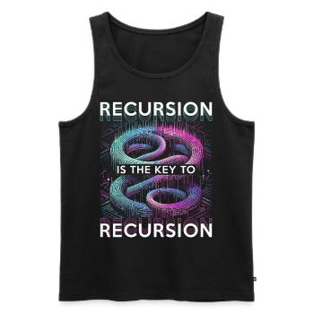 Robotics Engineer Recursion The Key To Recursion - Men's Premium Organic Tank Top - black - Front - Michal (187cm)